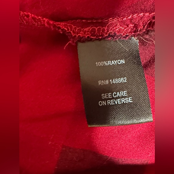 Torrid Burgundy Blaek Gingham Plaid Challis High Low Maxi Dress Sz 4 - Picture 13 of 16